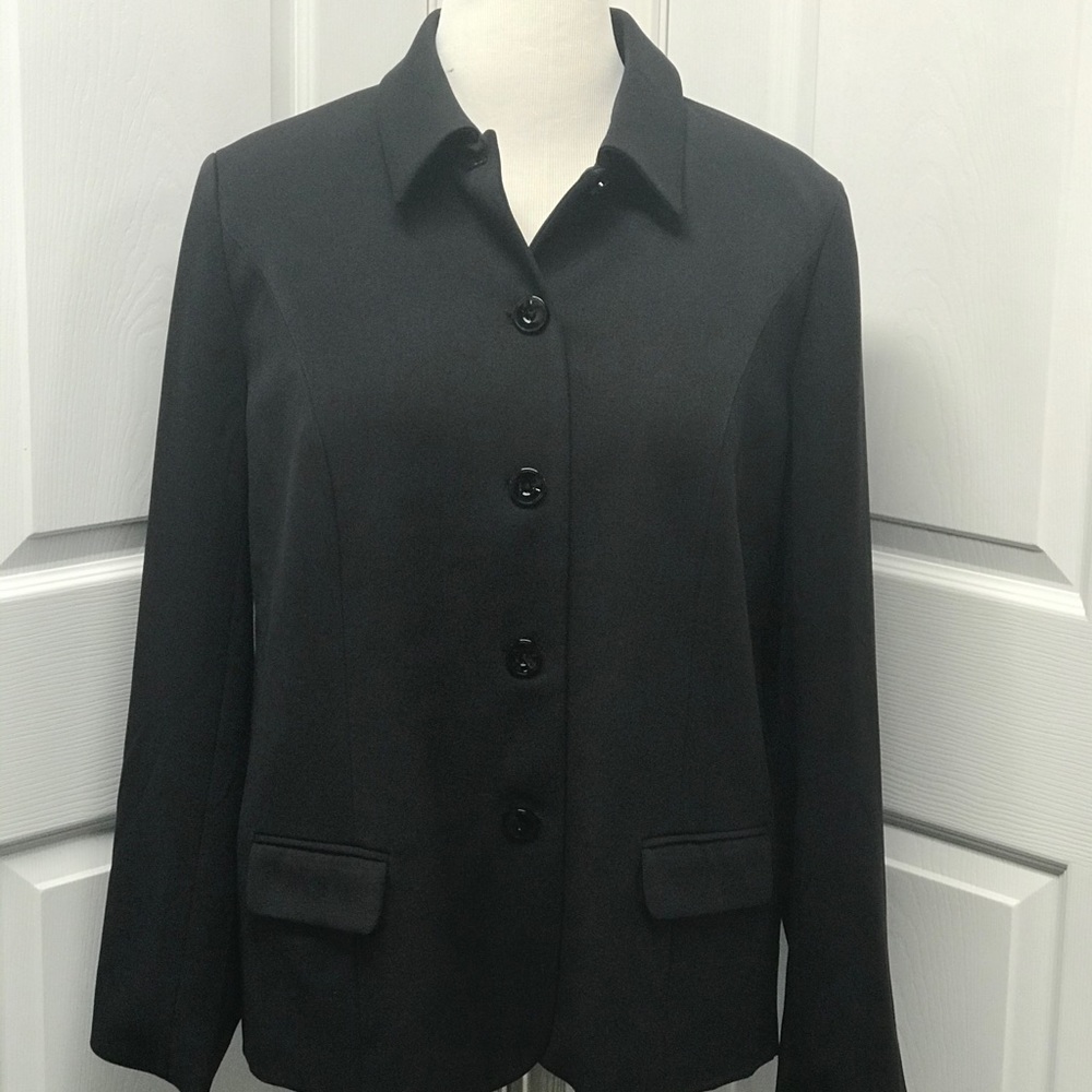 Appleseed’s Black Lined Blazer Jacket 16W
